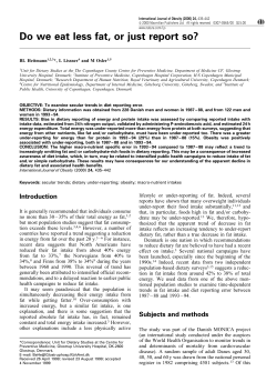 Do we eat less fat, or just report so?