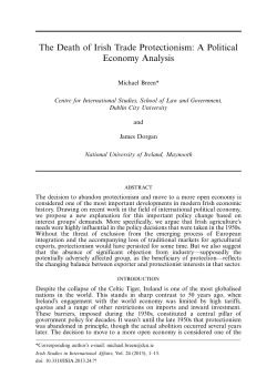 The Death of Irish Trade Protectionism - DORAS