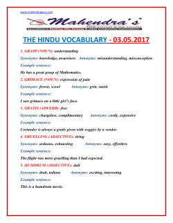 the hindu vocabulary - 03.05.2017