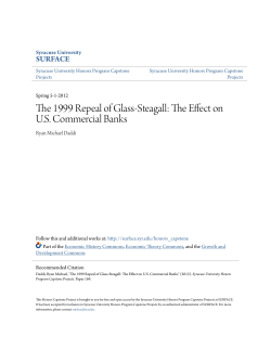 The 1999 Repeal of Glass-Steagall: The Effect on US