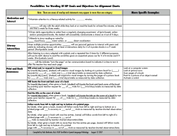 Bank of Specific IEP Wording