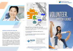Make adifference. - National University Cancer Institute, Singapore