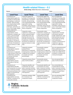 Health-related Fitness &ndash; 9.1