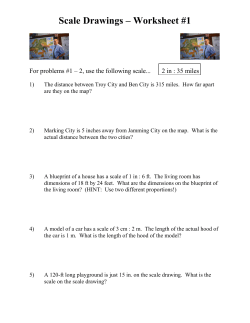Scale Drawings &ndash; Worksheet #1