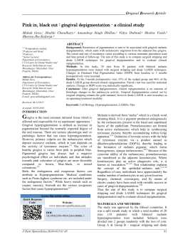 Pink in, black out : gingival depigmentation