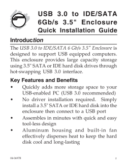 USB 3.0 to IDE/SATA 6Gb/s 3.5" Enclosure