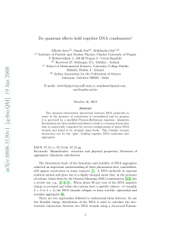 Do quantum effects hold together DNA condensates?