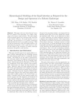 Biomechanical Modeling of the Small Intestine as - FORTH-ICS