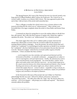 A Betrayal of Rational argument