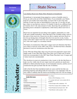 Newsletter - Pineywoods Groundwater Conservation District