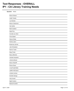 Text Responses - OVERALL IP1 - CA Library Training