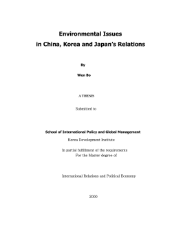 Environmental Issues in China, Korea and Japan`s - K