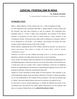 judicial federalism in india