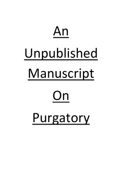 Manuscript on Purgatory - St. Patrick`s Basilica