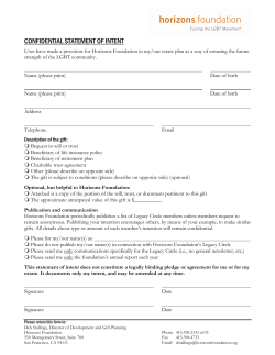 confidential statement of intent