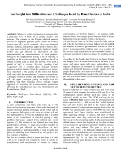 An Insight into Difficulties and Challenges faced by Dam