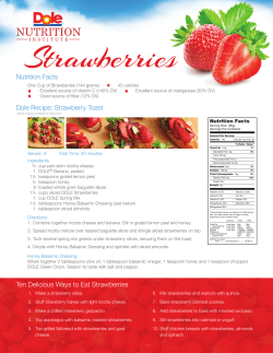 Nutrition Facts Dole Recipe: Strawberry Toast Ten Delicious Ways to