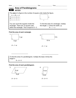 Area of Parallelograms