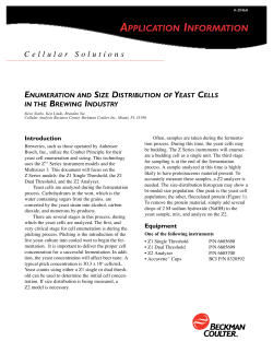 A-2046A: Enumeration and Size Distribution of Yeast Cells in the