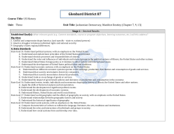 3 US History Jacksonian Democracy and Manifest Destiny UbD