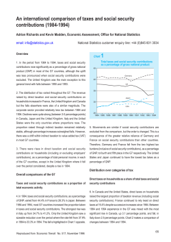 An international comparison of taxes and social security contributions