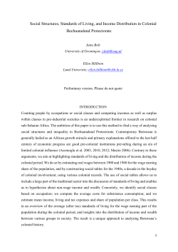 Social Structures, Standards of Living, and Income