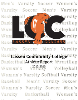 2012 - 2013 Athlete Report