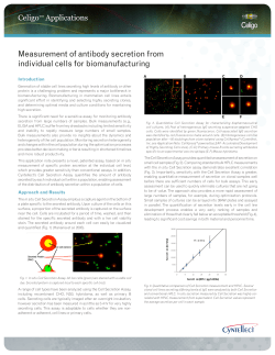 Measurement of antibody secretion from individual cells for