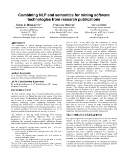 Combining NLP and Semantics for Mining Software Technologies