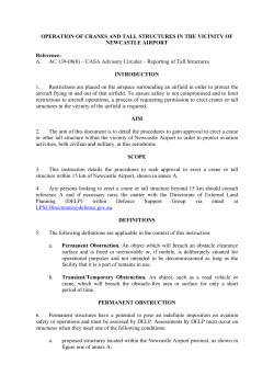 (Part/Crane Permit) Information for operation of Cranes and Tall