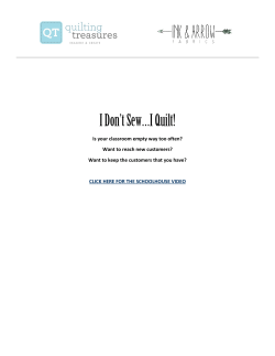 I Don`t Sew&hellip;I Quilt!