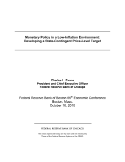 Monetary Policy in a Low-Inflation Environment