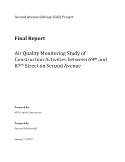 Final Report Air Quality Monitoring Study of Construction