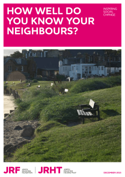 how well do you know your neighbours?
