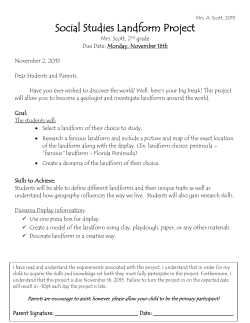 Social Studies Landform Project