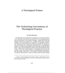 A Theological Primer The Underlying Conventions of Theological