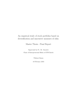 An empirical study of stock portfolios based on diversification and