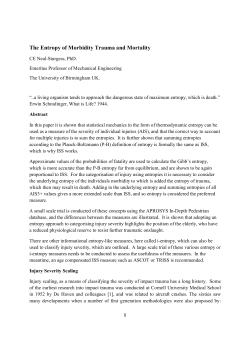 The Entropy of Morbidity and Mortality