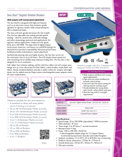 3 design x function x innovation Sea Star&reg; Digital Orbital Shaker