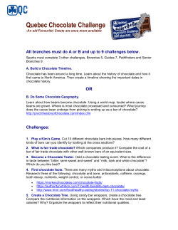 Quebec Chocolate Challenge