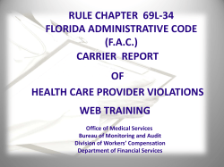 HCP Violation Rule - Florida Department of Financial Services