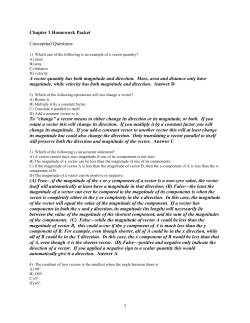 1 Chapter 3 Homework Packet Conceptual Questions A vector