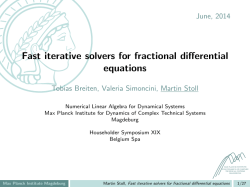 Fast iterative solvers for fractional differential equations