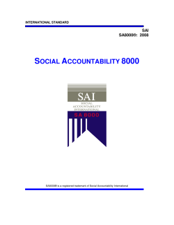 the SA8000:2008 Standard