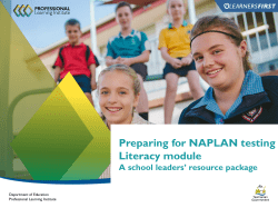 NAPLAN Preparation Literacy - Professional Learning Institute