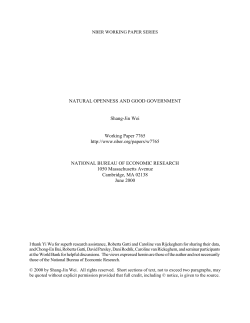Natural Openness and Good Government