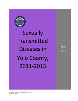 Sexually Transmitted Diseases in Yolo County, 2011-2015
