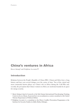 China`s ventures in Africa