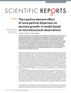 The reactive element effect of ceria particle