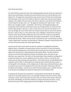 Dear Friends and Visitors The name February comes form Latin